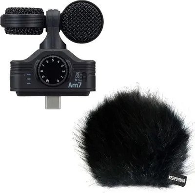 Image de Zoom AM7 Microphone pour appareils USB-C avec bonnette anti-vent