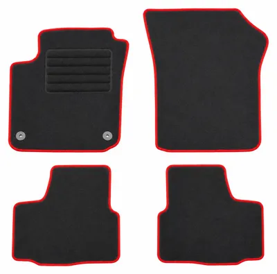 Fußmatten-Set für VW Up!, 12/2011-10/2023, 4-teilig, Schwarz