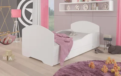 Obrázek produktu pro Dětská postel se zábranou a úložným prostorem 140x70 cm BAKRIA - bílá