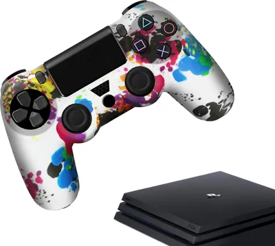 Immagine prodotto di Custodie e skin per PS4, PlayStation 4 - Custodia da gioco performante - Coperture morbide - Accessori per controller antiscivolo - Verniciatura