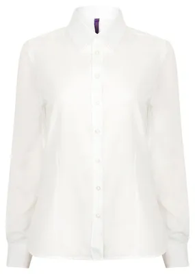 Image de Henbury - Chemise pour femme à manches longues LT4264 (4XL) (blanc)