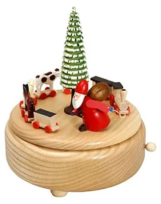 Imagen del producto de Caja de música con decoración navideña de Papá Noel