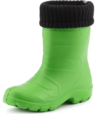 Produktbild von Ladeheid Kinder Mädchen Jungen federleichte Eva Thermo Gummistiefel gefüttert LA845KIDS (Grün375c/Schwarz, 26 EU)