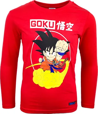Produktbild von Langarmshirt Dragon Ball Son Goku Rot 104 cm