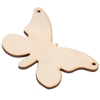 Produktbild von Creative Deco 10 x Schmetterling-Anhängers aus Sperr-Holz | 8,9 x 5,8 cm | Unlackierten Form-Scheiben