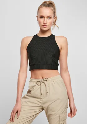 Image de Urban Classics Ladies - Débardeur Cropped Shiny Rib - S