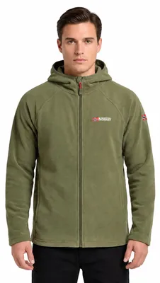 Produktbild von Geographical Norway Herren TUGOOD Fleecejacke Olive Größe XL WZ3332H/GN-KAKI