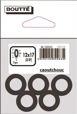Image de Joint en caoutchouc 12x17, sachet de 5 - Boutte
