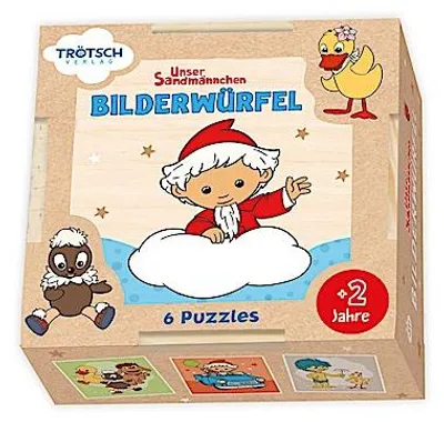 Zdjęcie produktu dla Drewniany kostka edukacyjna "Sandmännchen" z 6 elementami