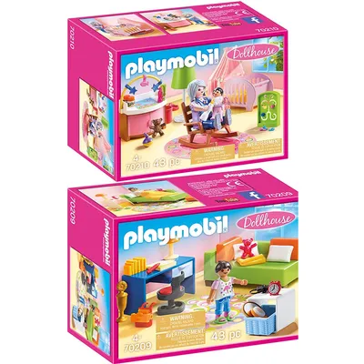 Produktbild von PLAYMOBIL 70209 70210 Dollhouse 2er Set Jugendzimm