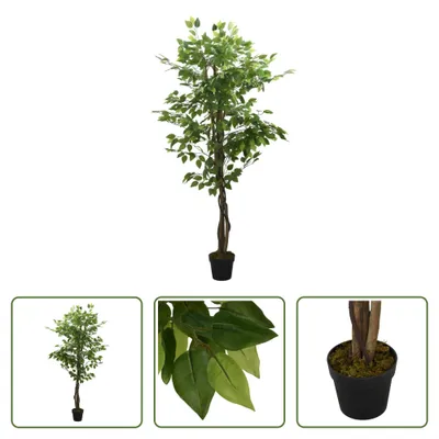 Obrázek produktu pro The Living Store Ficus Tree Artificial 378 Leaves 80 cm Green