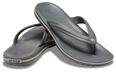 Produktbild von Crocs Crocband Flip Schlappen Grey/Smoke 38-39