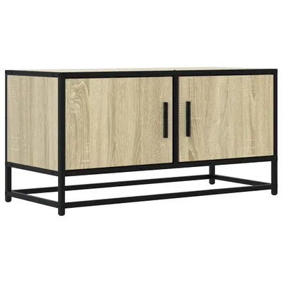 Zdjęcie produktu dla Szafka pod TV dąb sonoma 80x34,5x40 cm materiał drewnopochodny i metal