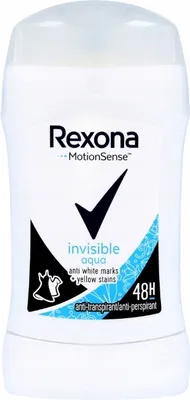 Obrázek produktu pro Rexona | Antiperspirant Stick Women - 40ml - Invisible Aqua - 48hodinov ochrana - proti blm a lutm skvrnm