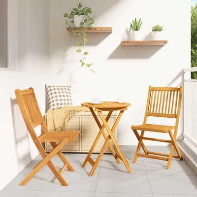Produktbild von Maison Exclusive - Garten Bistro Set 3 stk. Braun Massivholz Akazie