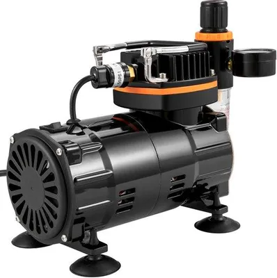 Produktbild von Professionelle Doppelwerk-Airbrush-Set mit Schwerkraftzufuhr, Kompressorsystem für Kunst, Nagel, Keks, Tattoo, Make-up, Torte-Decoration