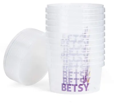 10er-Set 500 ml Kunststoffbehälter mit Deckel, transparent