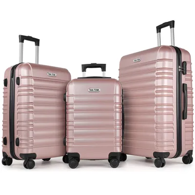 Produktbild von Kofferset Reisekoffer 4 Zwillingsrollen Hartschale Trolley Koffer, 4 Rollen, Trolley Handgepäck Große Kapazität mit Zahlenschloss