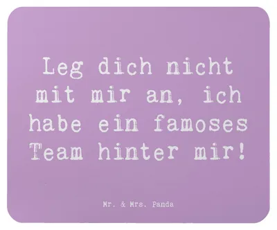 Produktbild von Mr. & Mrs. Panda Mouse Pad Spruch Im Team zusammenarbeiten - Lavendeltraum - Geschenk, Vertrauem, Unterstützung, Mousepad, Vertrauen, laptop, Teamarbeit, Trost, Mauspad