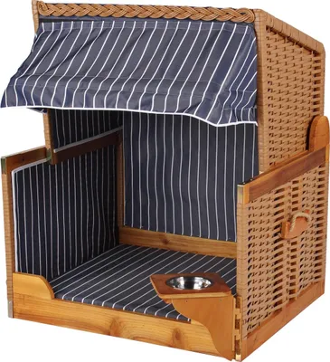 Produktbild von Wolters Hundestrandkorb Wacholder beige/blau-gestreift