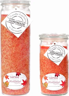 Produktbild von Candle Factory Kerzen-Set Wohlfühlzeit Big + Mini Jumbo Duftkerze Dekokerze