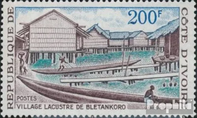 Produktbild von Briefmarken Elfenbeinküste 1973 Mi 423 (kompl.Ausg.) postfrisch Pfahldorf Bletankoro