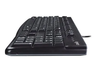Zdjęcie produktu dla Logitech K120, Pełnowymiarowy (100%), Przewodowa, USB, Membranowa, QWERTY, Czarny