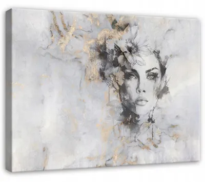 Produktbild von Leinwandbild Frau Beton Abstrakt - 60x40 cm - Wandbilder Wohnzimmer Schlafzimmer - Leinwand Leinwandbild Beige - PP15369O4