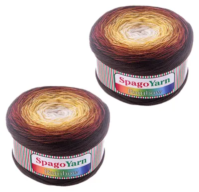 2 x 250g Farbverlaufsgarn Rainbow 07