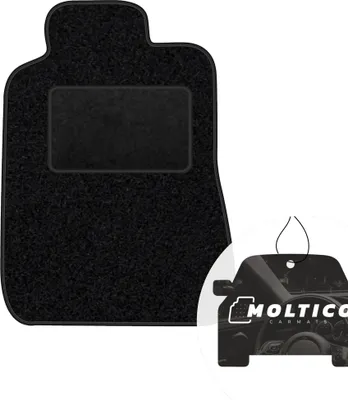 Produktbild von moto-MOLTICO Fahrer Fußmatte Auto Velours Fahrerseite Autoteppiche Schwarz Fahrermatte 1-teilig passend für Mercedes-Benz C-Klasse W202 1993-2000