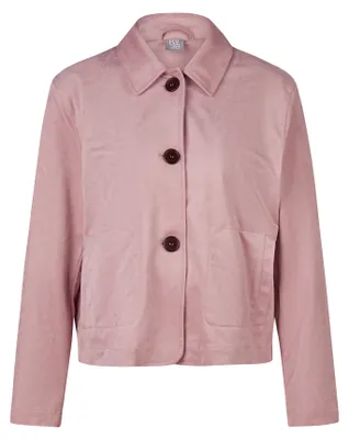 Produktbild von Rabe Damen Jacke mit klassischem Hemdkragen aus Kollektion 12 in samtiger Veloursoptik Rosa Größe 42