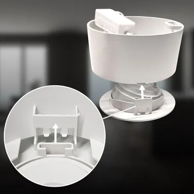 Produktbild von Briloner Desi 2 in 1 LED Aufbauspot und Einbaustrahler, 2 in 1 LED Aufbauspot und Einbaustrahler, Schwenkbar, Dimmbar, Flach, Weiß, Ø9 x 3 cm