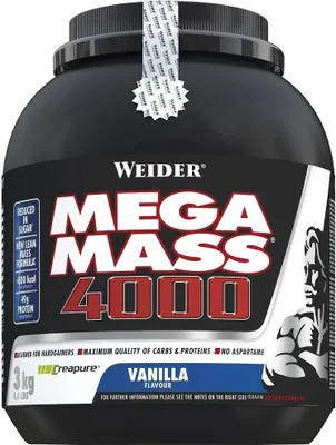 Obrázek produktu pro Weider mega hmota 4000, vanilka, prášek, 3000g 9898