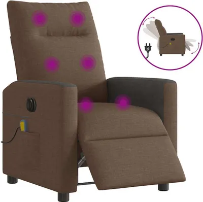 Produktbild von "2026 Promotion" Massagesessel Elektrisch - Fernsehsesel - Braun Stoff - Couchsessel CC17850