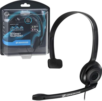 Zdjęcie produktu dla Sennheiser PC 2 CHAT, Przewodowa, Biuro/centrum telefoniczne, 42 - 17000 Hz, 55 g, Zestaw słuchawkowy, Czarny