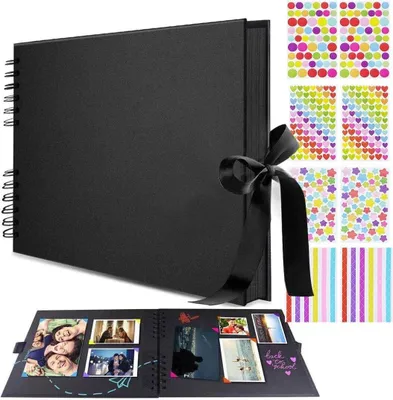 Plakboek Fotoalbum A4 80 Seiten DIY Scrapbook 32x21 cm
