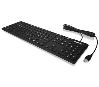 Zdjęcie produktu dla KeySonic KSK-8030 IN (DE) white, Pełnowymiarowy (100%), Przewodowa, USB, QWERTZ, Biały