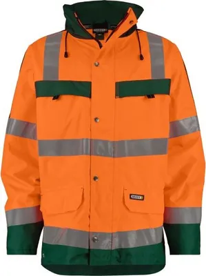 Produktbild von DASSY Warnschutzjacke ATLANTIS Regenjacke Gr. 4XL orange/grün