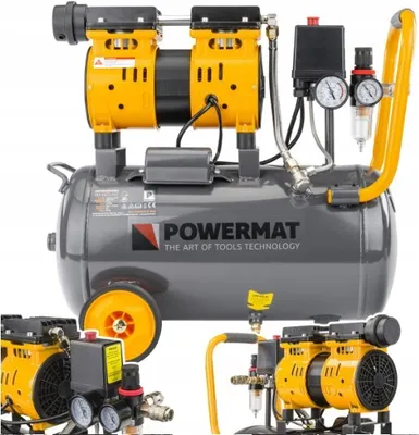 Produktbild von Druckluft Kompressor 24L 8 BAR 1,80kW Ölfrei Luftkompressor 2 Kolben Flüsterkompressor Abschaltautomatik