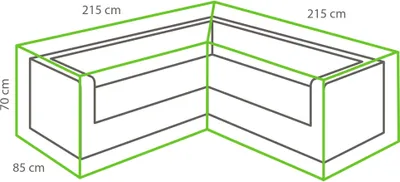 Produktbild von Winza Outdoor Covers - Gartenmöbelzubehör - Gartenmöbel-Schutzhüllen - Premium Abdeckung/Schutzhülle Loungeset - L Form - 215x85x70 cm