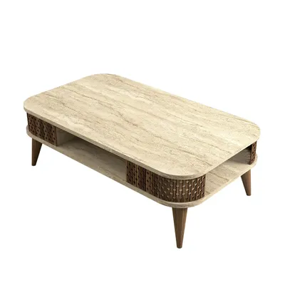 Produktbild von Skye Decor, Eylul - Travertine, Couchtische, Travertin, 105 x 35 x 60 cm
