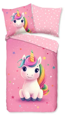 Produktbild von Good Morning Flanell-Bettwäsche-Garnitur Daya   Farbe Rosa Größe 135x200+80x80