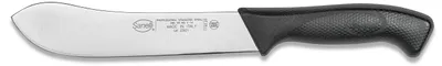 Grillmesser, gebogene Klinge 20 cm, rostfreier Stahl, schwarz