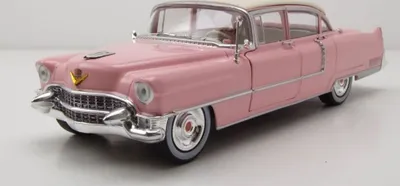 Produktbild von Cadillac Fleetwood Serie 60 1955 pink weiß Modellauto 1:24 Greenlight Collectibles