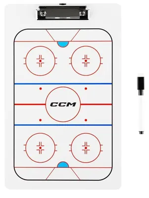 Produktbild von CCM COACHING BOARD 41 X 25 CM Eishockey Taktikboard Coach Board Zubehör, Farbe:White, Größe:N SZ