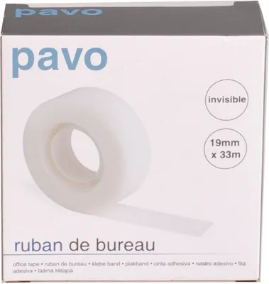 Produktbild von pavo Klebefilm invisible Office 19 mm x 33 m