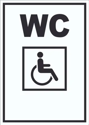 Produktbild von WC Behinderten Aufkleber A1 (594x841mm)