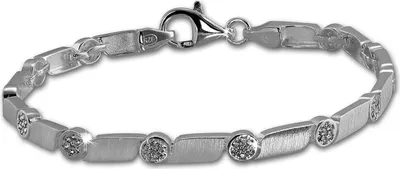 Produktbild von SilberDream Armband Damen Fantasie 925 Echt Silber 19cm weiß Armschmuck D2SDA464W