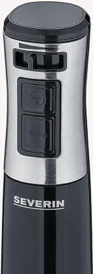 Image de Mixeur plongeant - Tige de mixage à vitesse réglable en continu - Tige de mixage amovible - 600 W - Noir/Acier inoxydable poli
