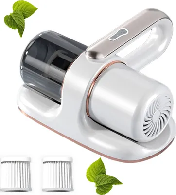 Produktbild von Matratzensauger, UV Handstaubsauger Matratzen Staubsauger 13 KPa Saugleistung,Tragbarer Kabelloser - weiß